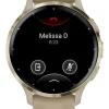 GARMIN Smartwatches | Herrenuhren-Venu® 3S, 41mm, French Gray/Softgold Silikon/Lederarmband 010-02785-55
