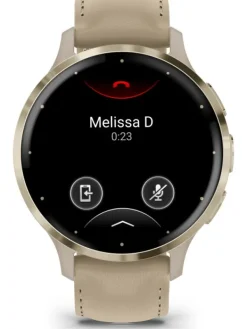 GARMIN Smartwatches | Herrenuhren-Venu® 3S, 41mm, French Gray/Softgold Silikon/Lederarmband 010-02785-55