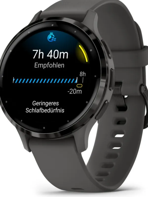 GARMIN Herrenuhren | Damenuhren-Venu® 3S, 41mm, Kieselgrau/Schiefergrau Silikon-Armband 010-02785-00