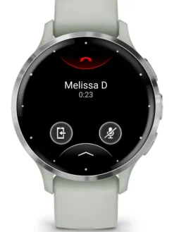 GARMIN Smartwatches | Herrenuhren-Venu® 3S, 41mm, Salbeigrau/Silber Silikon-Armband 010-02785-01