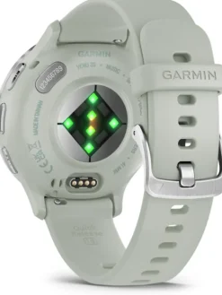 GARMIN Smartwatches | Herrenuhren-Venu® 3S, 41mm, Salbeigrau/Silber Silikon-Armband 010-02785-01