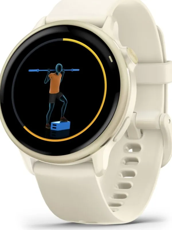 GARMIN Smartwatches | Herrenuhren-vívoactive® 6 Bone/Lunargold Aluminium 010-02985-01