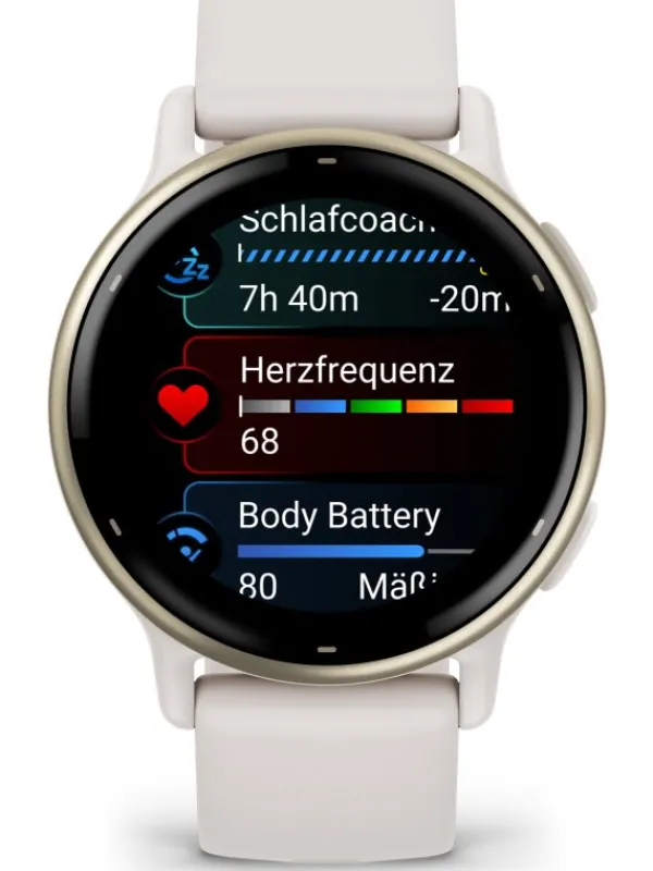 GARMIN Smartwatches | Herrenuhren-vívoactive® 5, 42mm, Elfenbein/Cremegold 010-02862-11
