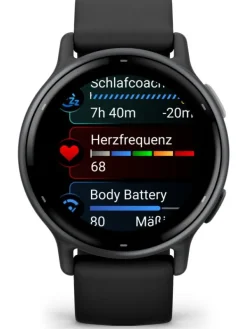 GARMIN Smartwatches | Herrenuhren-vívoactive® 5, 42mm, Schwarz/Schiefergrau Silikonband 010-02862-10