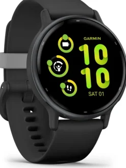 GARMIN Smartwatches | Herrenuhren-vívoactive® 5, 42mm, Schwarz/Schiefergrau Silikonband 010-02862-10
