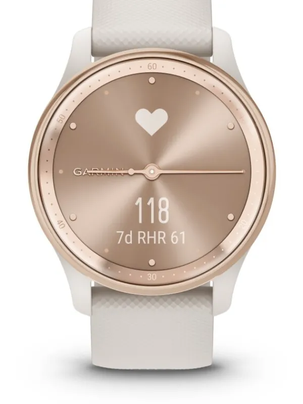 GARMIN Herrenuhren | Damenuhren-vívomove® Trend, Creme/Perlgold 010-02665-01