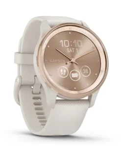 GARMIN Herrenuhren | Damenuhren-vívomove® Trend, Creme/Perlgold 010-02665-01