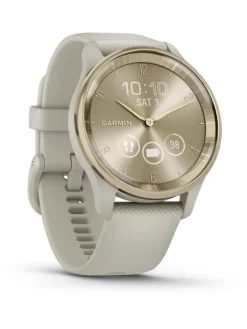 GARMIN Smartwatches | Damenuhren-vívomove® Trend, Pastellbraun/Cremegold 010-02665-02