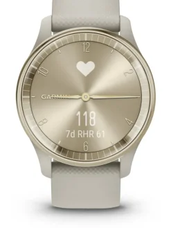 GARMIN Smartwatches | Damenuhren-vívomove® Trend, Pastellbraun/Cremegold 010-02665-02