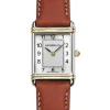 HERBELIN Damenuhren-ART DECO bicolor Leder braun 17478T22GD