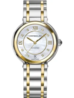 HERBELIN Damenuhren-GALET Automatic Perlmutt Zirkonia 1630BT59