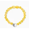 HERZENGEL Kinderschmuck | Armbänder-Armband Herzflügel Bernstein HEN-HEARTWING-AM-14
