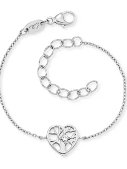 HERZENGEL Kinderschmuck-Kinder Armband Lebensbaum im Herz Silber HEB-TREE-ZI