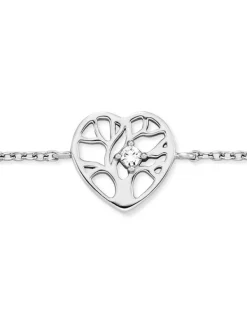 HERZENGEL Kinderschmuck-Kinder Armband Lebensbaum im Herz Silber HEB-TREE-ZI