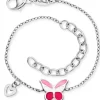 HERZENGEL Kinderschmuck-Mädchen Armband Schmetterling Edelstahl Emaille HEBS-PINKBUTTERFLY
