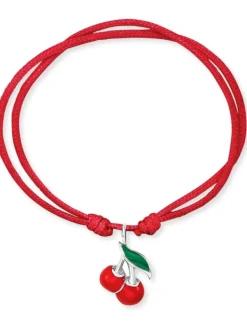 HERZENGEL Kinderschmuck-Mädchen Armband mit Kirschen Anhänger HEB-CHERRY