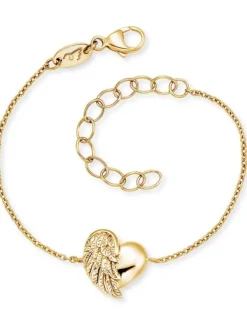 HERZENGEL Kinderschmuck-Mädchen Armband Herzflügel Goldf. HEB-HEARTWING-G