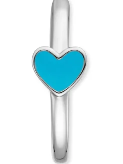 HERZENGEL Kinderschmuck-Mädchen Creole mit Herz und Emaille HEE-HEART-06-CR