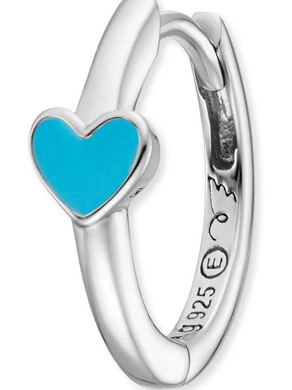 HERZENGEL Kinderschmuck-Mädchen Creole mit Herz und Emaille HEE-HEART-06-CR