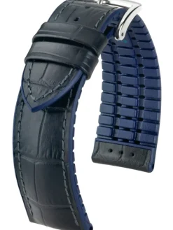 HIRSCH Uhrenarmbänder | Zubehör-Andy, schwarz / blau 0928028050