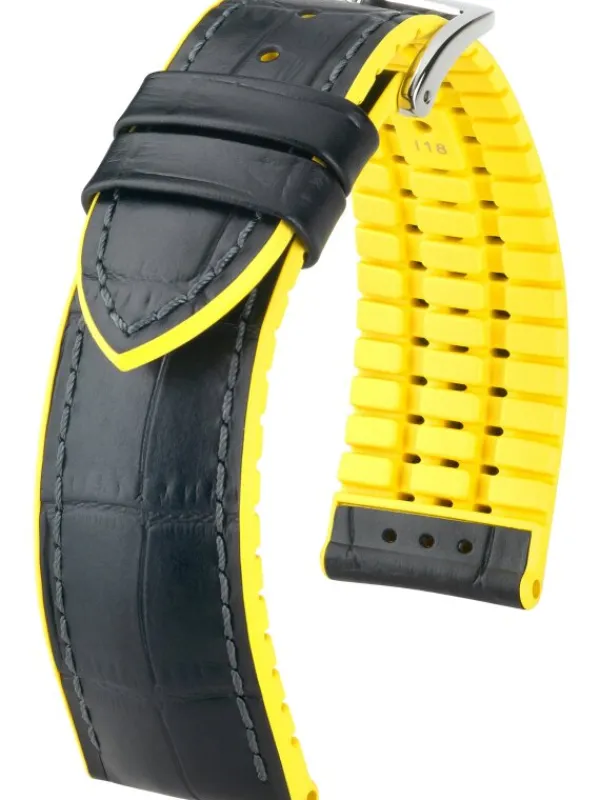 HIRSCH Uhrenarmbänder | Zubehör-Andy, schwarz / gelb 0927228050