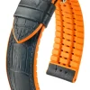 HIRSCH Uhrenarmbänder | Zubehör-Andy, schwarz / orange 0927628050