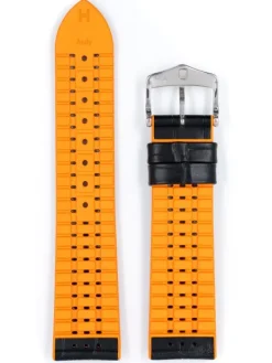 HIRSCH Uhrenarmbänder | Zubehör-Andy, schwarz / orange 0927628050