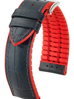 HIRSCH Uhrenarmbänder | Zubehör-Andy, schwarz / rot 0922028050