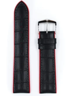 HIRSCH Uhrenarmbänder | Zubehör-Andy, schwarz / rot 0922028050