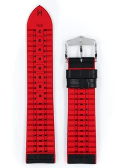 HIRSCH Uhrenarmbänder | Zubehör-Andy, schwarz / rot 0922028050