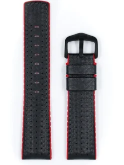 HIRSCH Uhrenarmbänder | Zubehör-Ayrton, schwarz / rot 0912092050