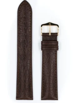 HIRSCH Uhrenarmbänder-Camelgrain, dunkelbraun 01009015