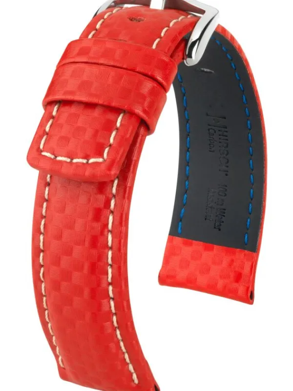 HIRSCH Uhrenarmbänder | Zubehör-Carbon rot 02592020
