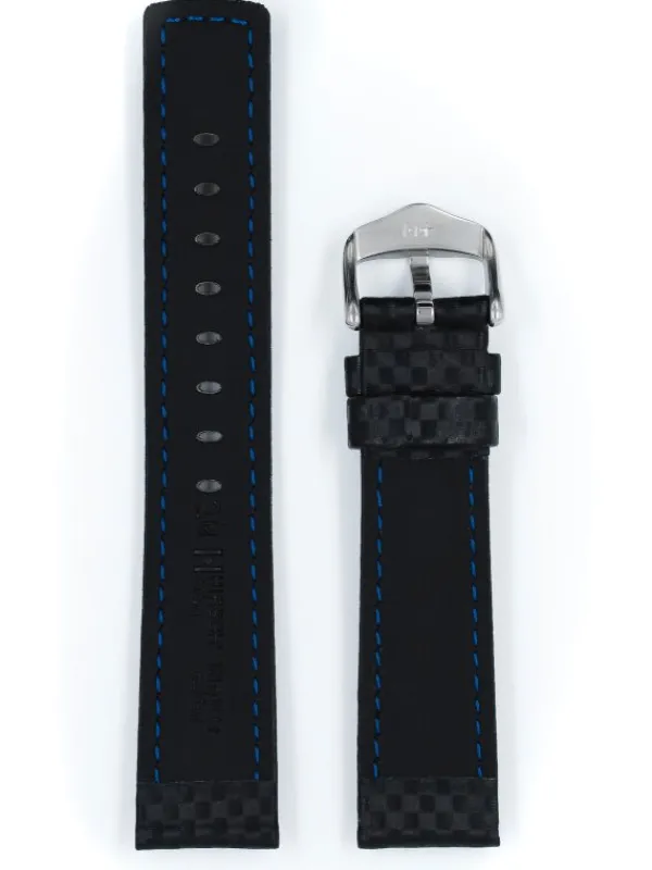 HIRSCH Uhrenarmbänder | Zubehör-Carbon, schwarz / rot 02592052