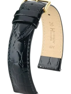 HIRSCH Uhrenarmbänder | Zubehör-Crocograin schwarz 12302850