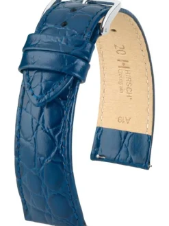 HIRSCH Uhrenarmbänder | Zubehör-Crocograin blau 12302880