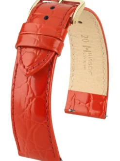 HIRSCH Uhrenarmbänder | Zubehör-Crocograin rot