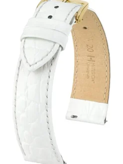 HIRSCH Uhrenarmbänder | Zubehör-Crocograin weiß 12302800