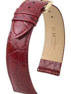 HIRSCH Uhrenarmbänder | Zubehör-Crocograin weinrot 12302860