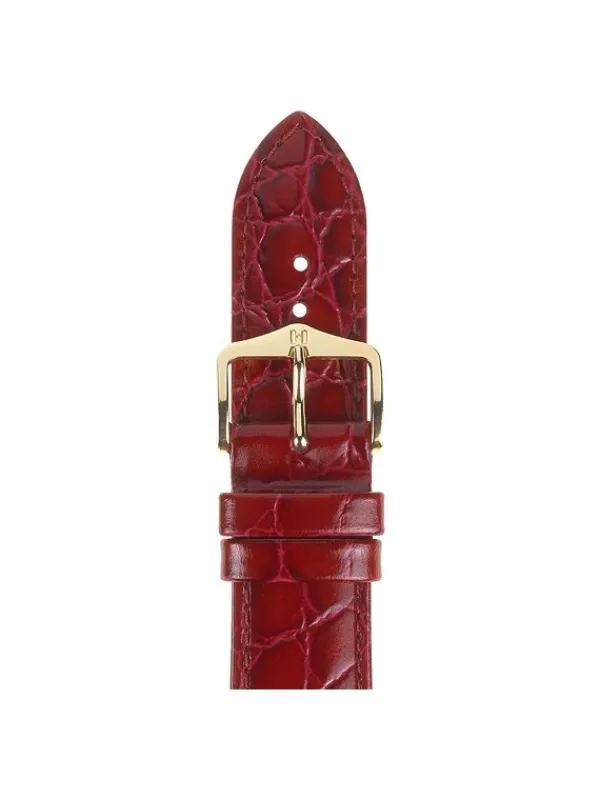 HIRSCH Uhrenarmbänder | Zubehör-Crocograin weinrot 12302860