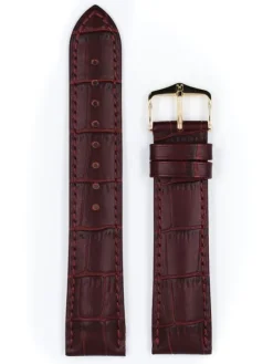 HIRSCH Uhrenarmbänder-Duke, burgunder 01028060