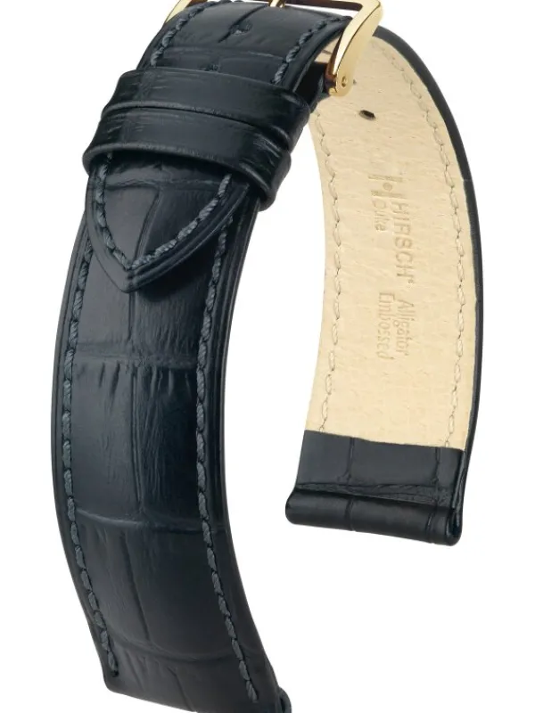 HIRSCH Uhrenarmbänder-Duke, schwarz 01028050