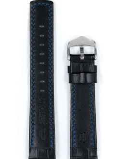 HIRSCH Uhrenarmbänder | Zubehör-Grand Duke, schwarz mit roter Naht 02528050