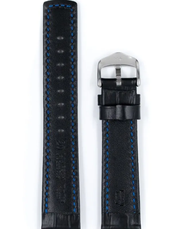 HIRSCH Uhrenarmbänder | Zubehör-Grand Duke, schwarz mit roter Naht 02528050