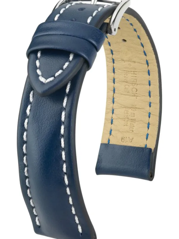 HIRSCH Zubehör-Heavy Calf, blau, L, 22 mm/18 mm 02475080-2-22