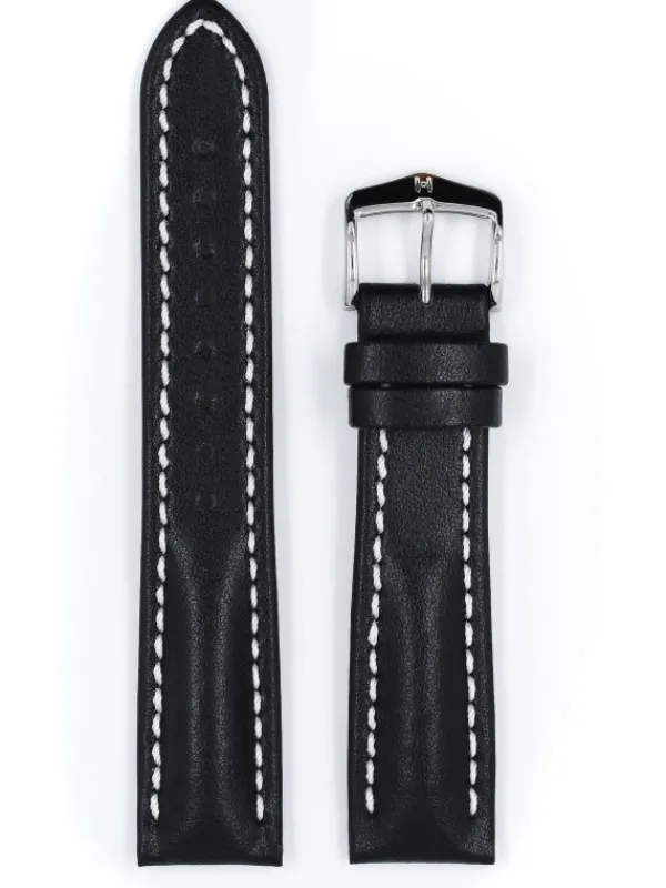HIRSCH Zubehör-Heavy Calf, schwarz, L, 22 mm/18 mm 02475050-2-22