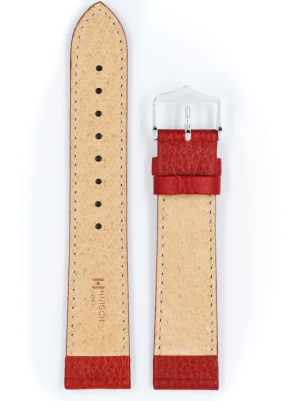 HIRSCH Uhrenarmbänder-Kansas rot