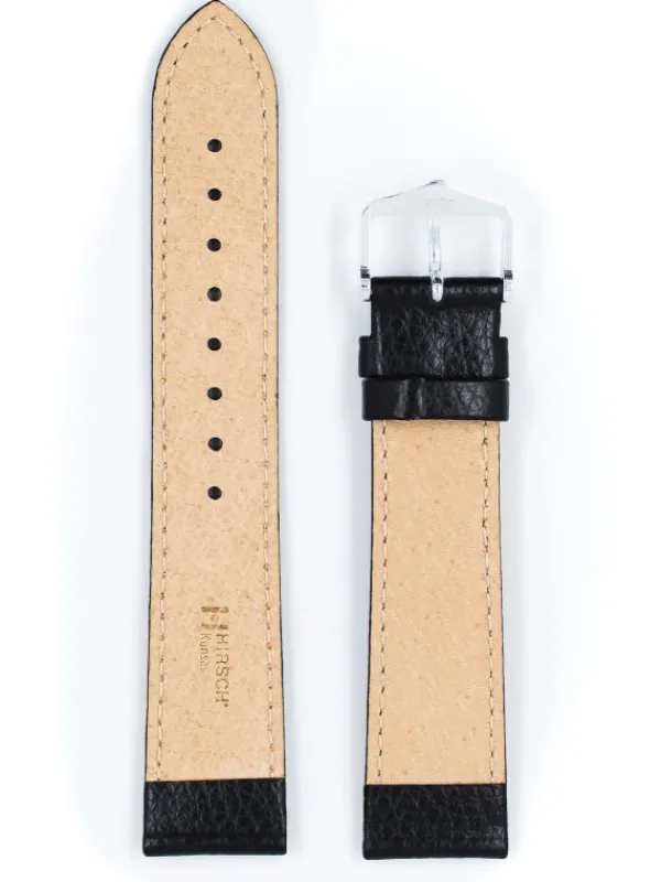 HIRSCH Uhrenarmbänder | Zubehör-Kansas, schwarz mit roter Naht