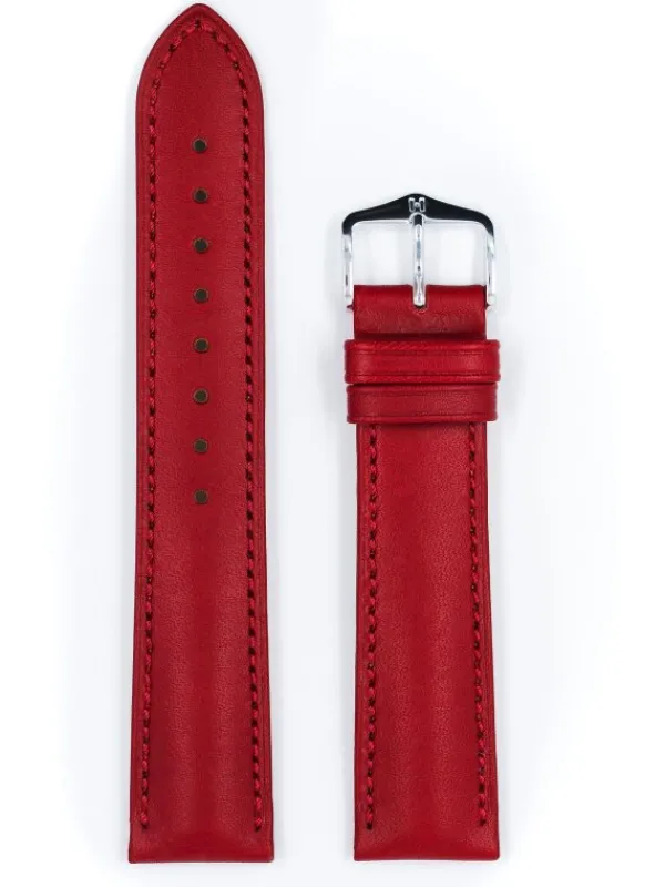 HIRSCH Uhrenarmbänder-Kent, rot
