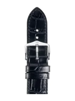 HIRSCH Uhrenarmbänder | Zubehör-Louisianalook, schwarz, M, 18 mm 03427150-2-18
